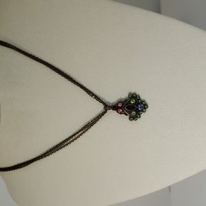 Multi Strand Boho Pendant Necklace